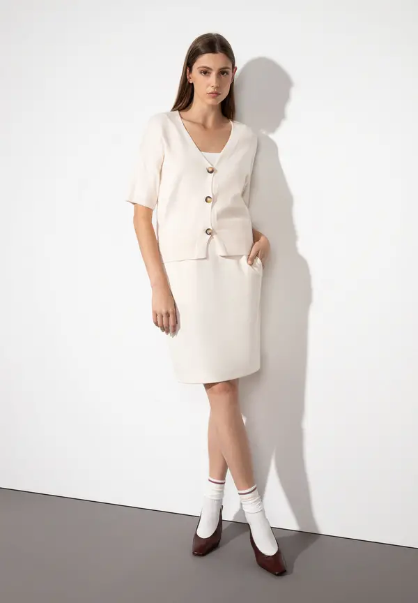 More & More Jerseyrock, Ecru, Sommer-Kollektion