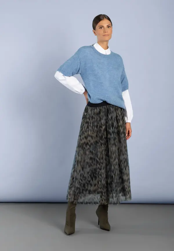 More & More Kurzarm-Pullover, Hellblau