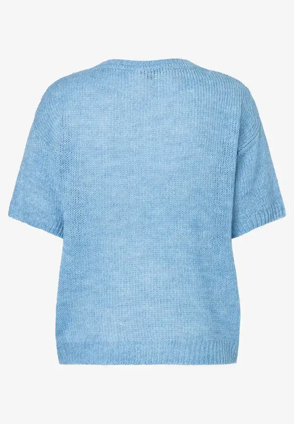 More & More Kurzarm-Pullover, Hellblau