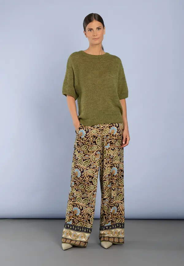 More & More Kurzarm-Pullover, Soft Moss Green