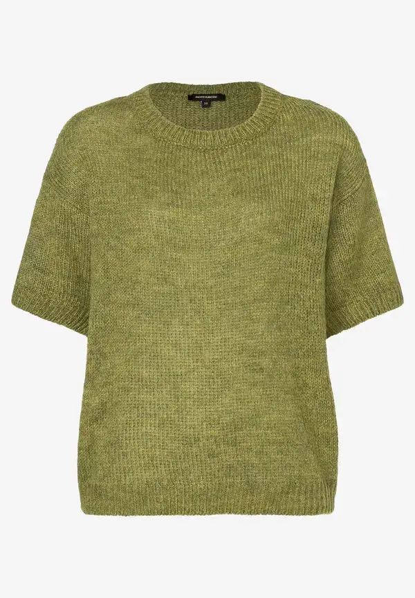 More & More Kurzarm-Pullover, Soft Moss Green