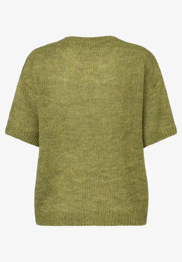 More & More Kurzarm-Pullover, Soft Moss Green