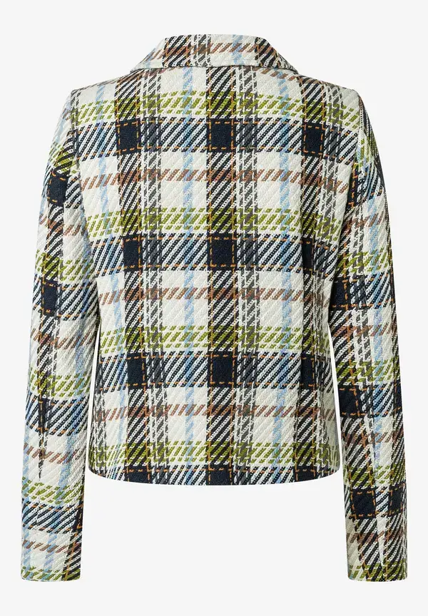 More & More Kurze Blazerjacke, Maxi-Karo