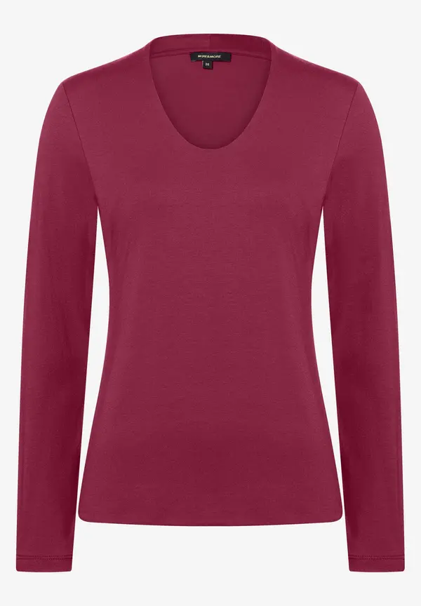 More & More Langarmshirt, Bordeaux, Herbst-Kollektion
