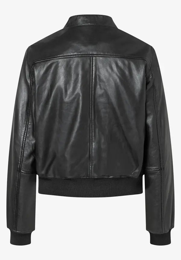 More & More Lederblouson, Schwarz
