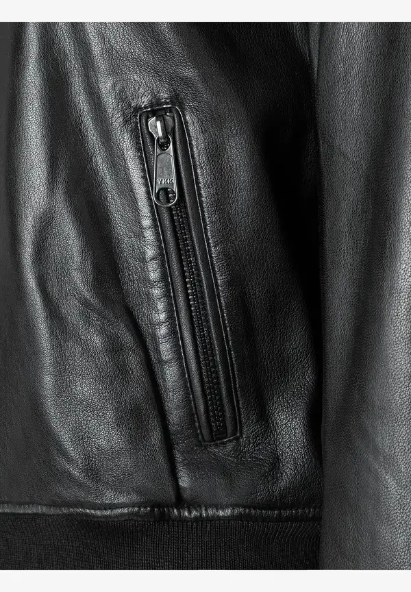 More & More Lederblouson, Schwarz