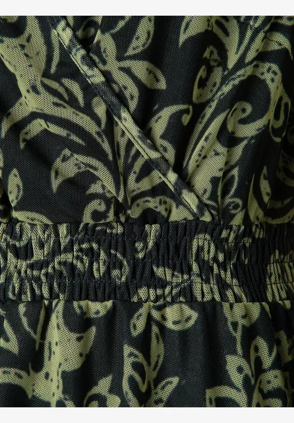 More & More Meshkleid, Paisleyprint, Marine/grün