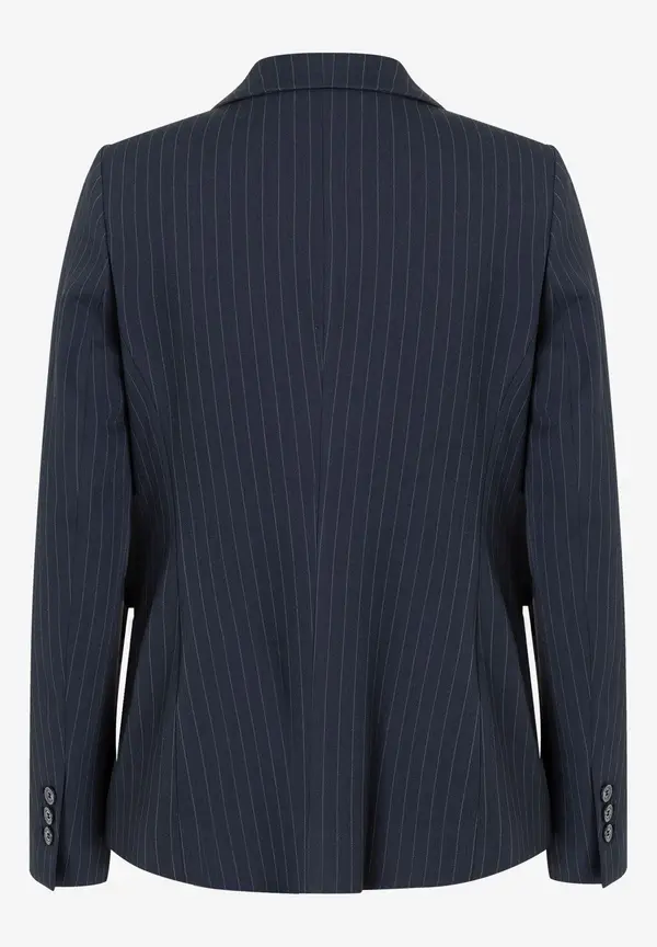 More & More Nadelstreifenblazer, Marine