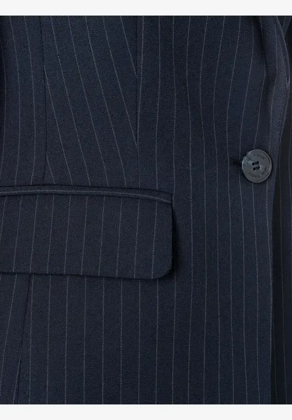 More & More Nadelstreifenblazer, Marine