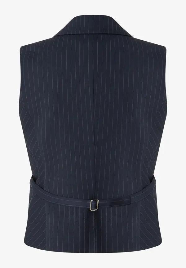 More & More Nadelstreifenweste, Marine