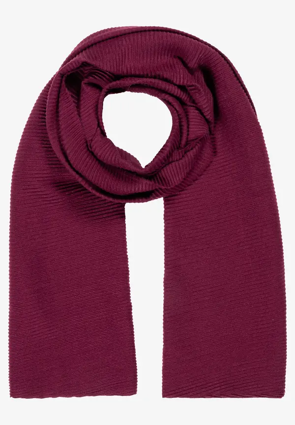 More & More Plissée-Schal, Bordeaux, Herbst-Kollektion