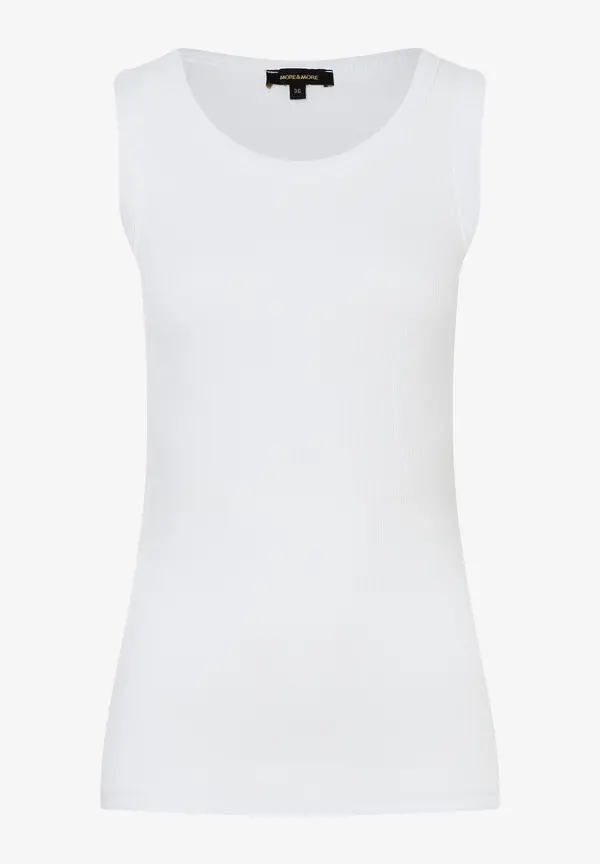 More & More Rippen Top, weiß, Frühjahrs-Kollektion More & More Rippen Top, weiß, Frühjahrs-Kollektion