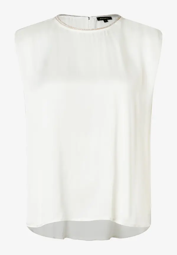 More & More Satinbluse, Ecru, Sommer-Kollektion