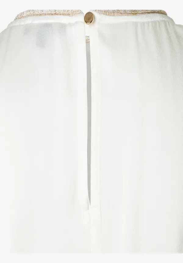 More & More Satinbluse, Ecru, Sommer-Kollektion