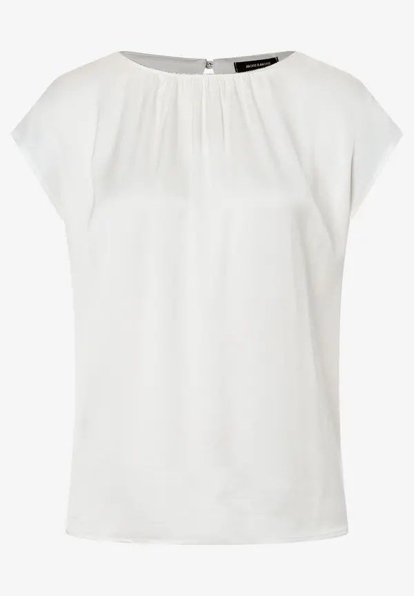 More & More Satinbluse, Ecru, Sommer-Kollektion