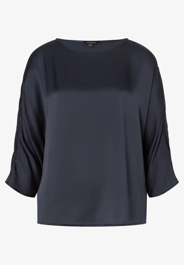 More & More Satinbluse, Marine