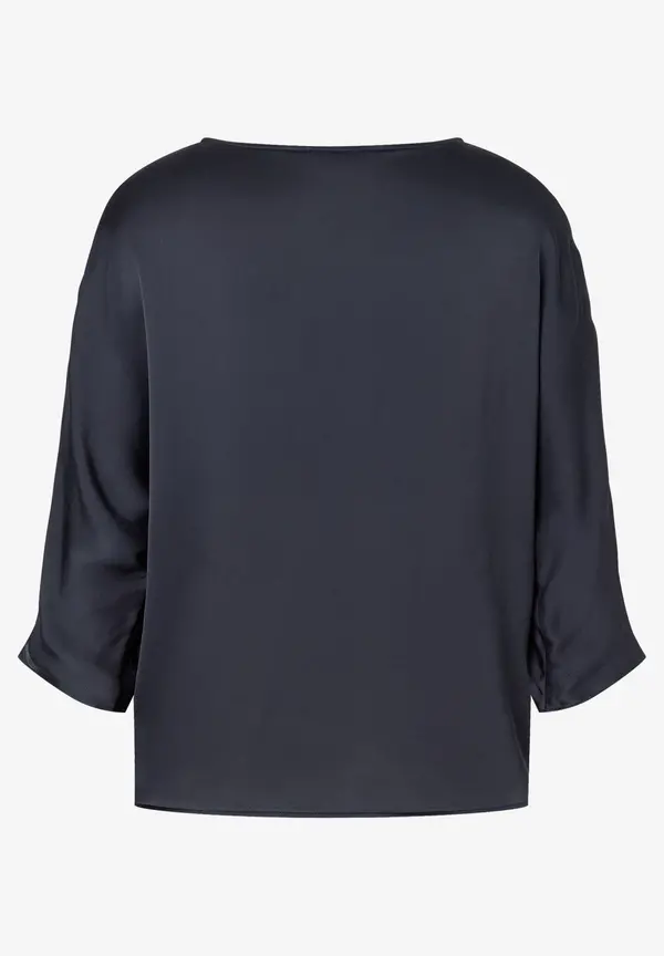 More & More Satinbluse, Marine