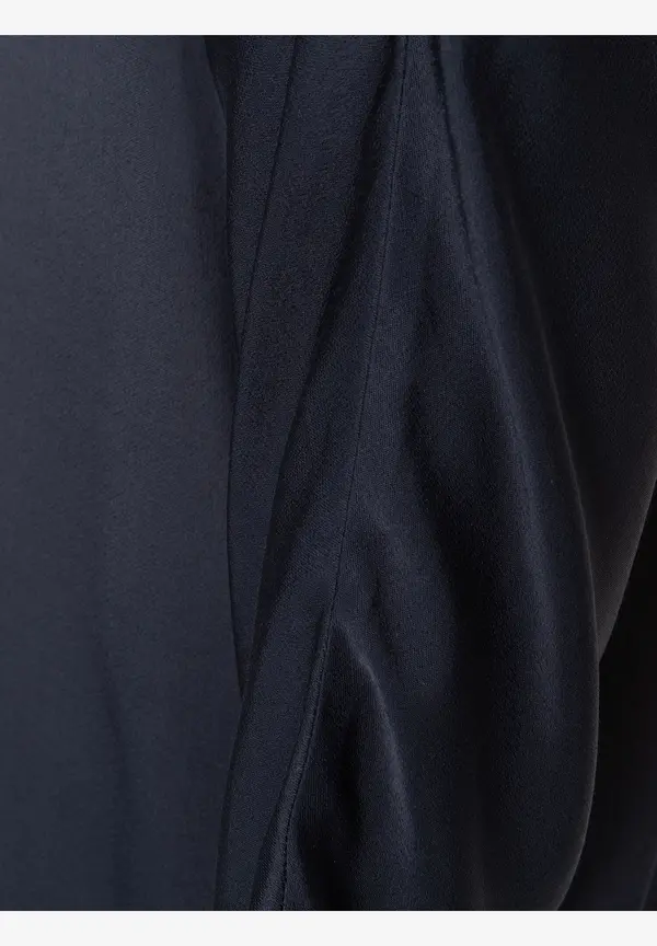 More & More Satinbluse, Marine