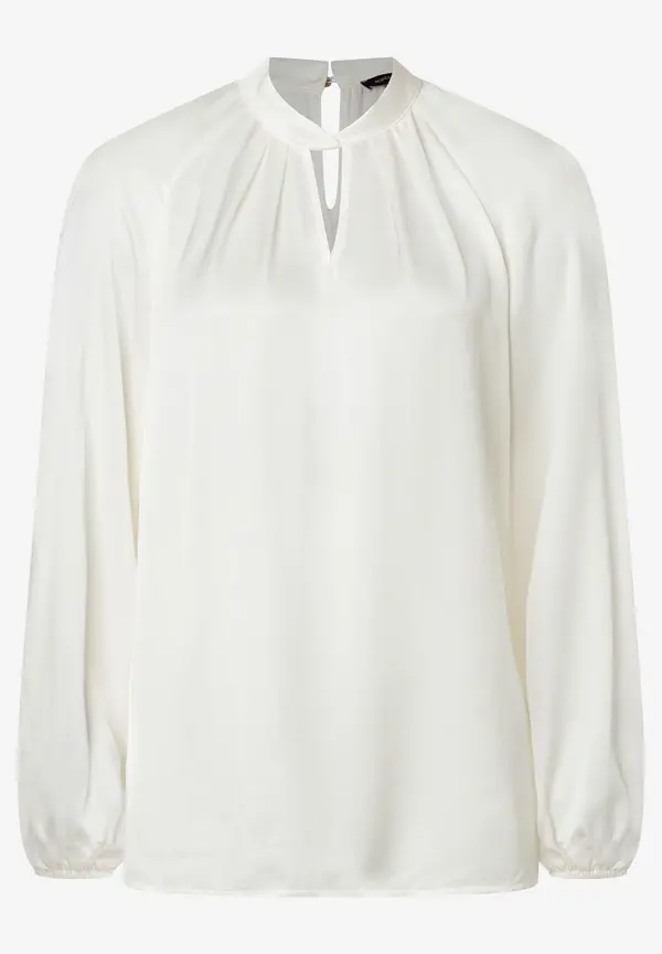 More & More Satinbluse Mit Cut-Outs, Ecru