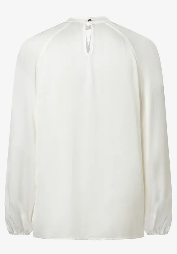 More & More Satinbluse Mit Cut-Outs, Ecru