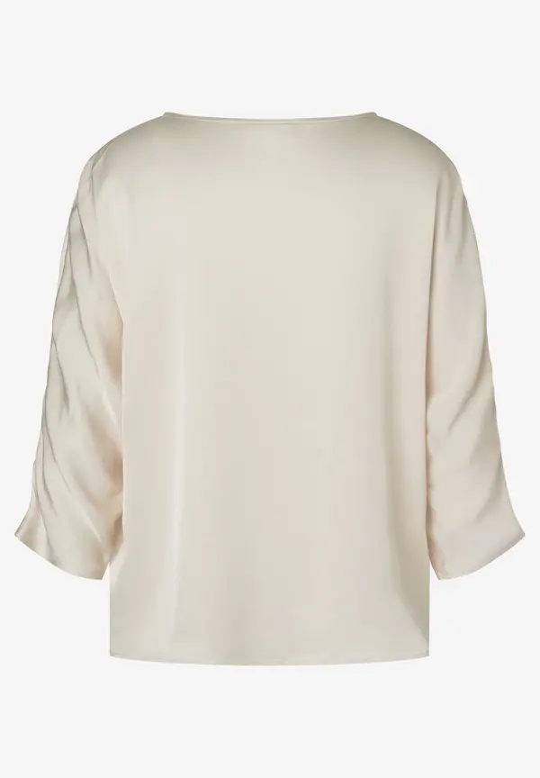 More & More Satinbluse, Powder Creme