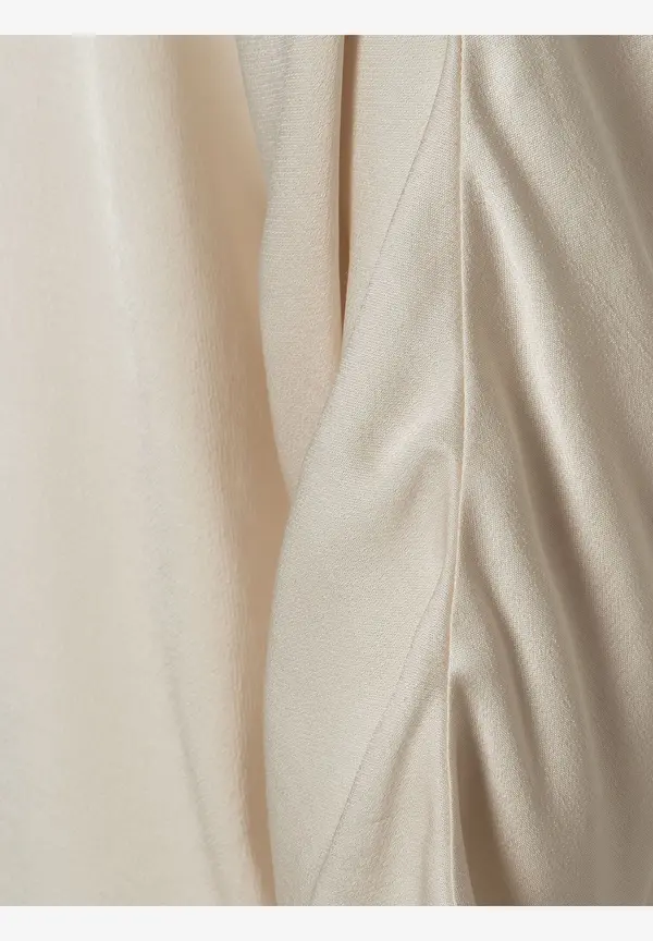 More & More Satinbluse, Powder Creme