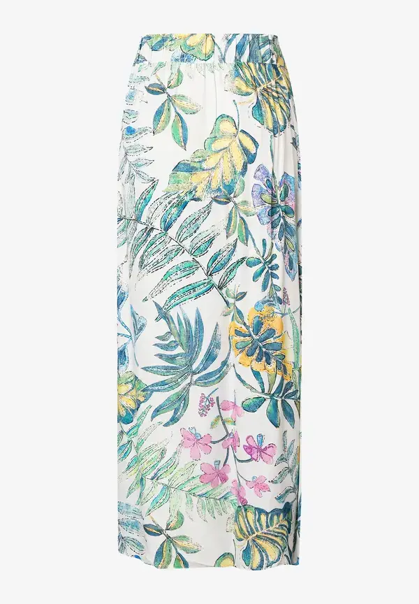 More & More Satinrock, Blätterprint, Sommer-Kollektion