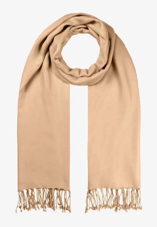 More & More Schal Mit Fransen, Warm Beige