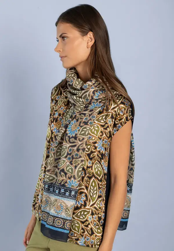 More & More Schal Mit Ornament-Print