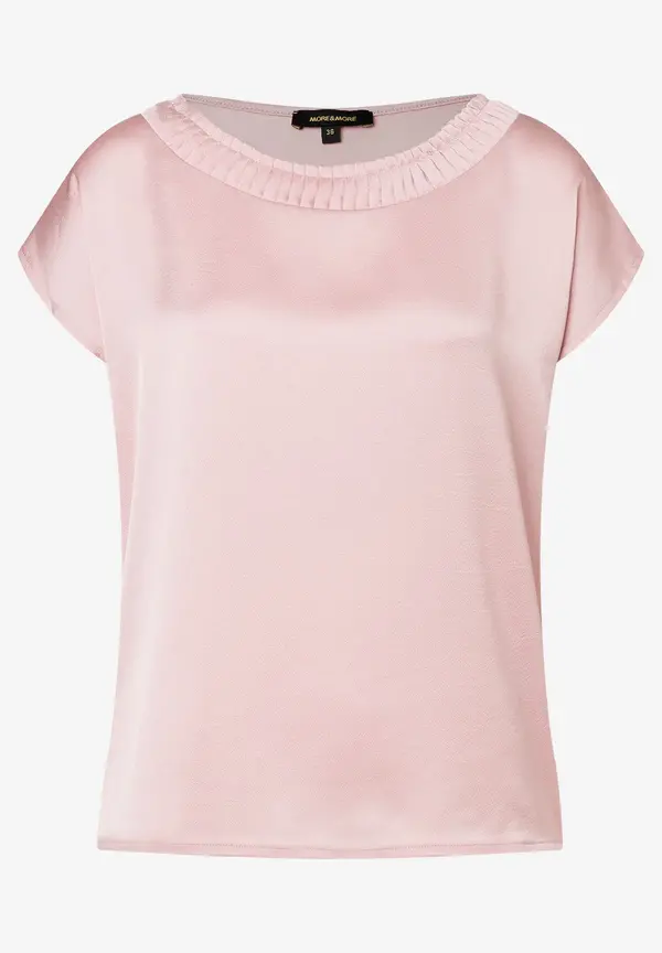 More & More Shirt Mit Satinfront, Rose Blush