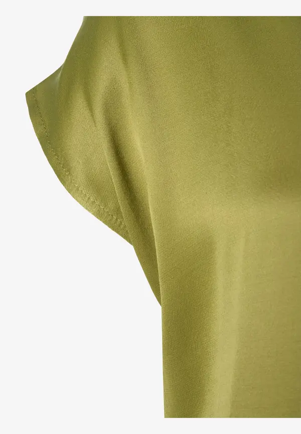 More & More Shirt Mit Satinfront, Soft Moss Green