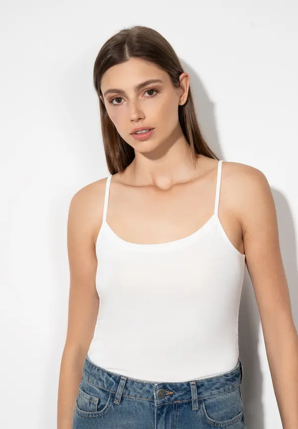 More & More Spaghetti-Top, ecru