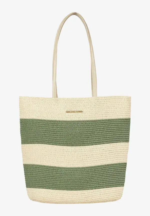 More & More Strohtasche, Khaki/sand, Sommer-Kollektion