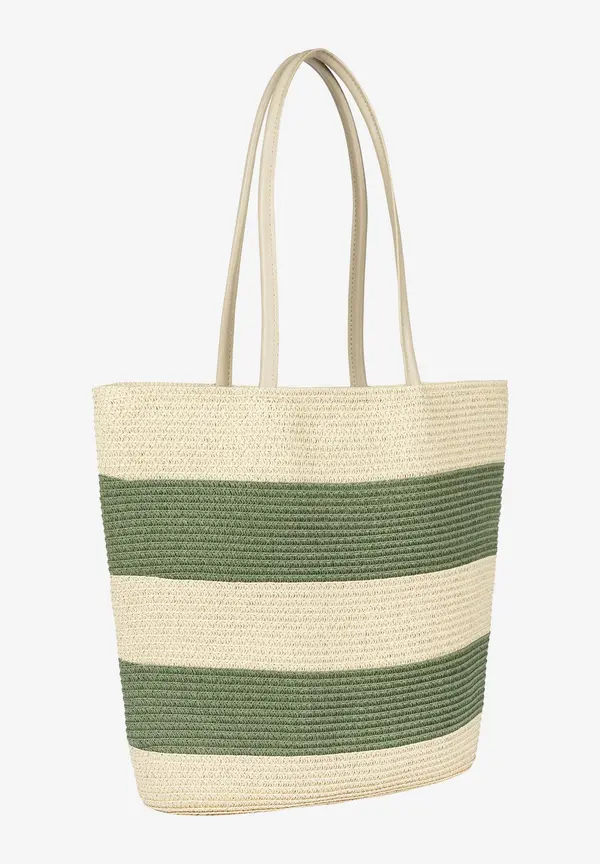 More & More Strohtasche, Khaki/sand, Sommer-Kollektion