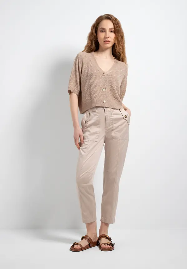 More & More Struktur Cardigan, Sand, Sommer-Kollektion