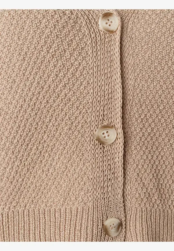 More & More Struktur Cardigan, Sand, Sommer-Kollektion