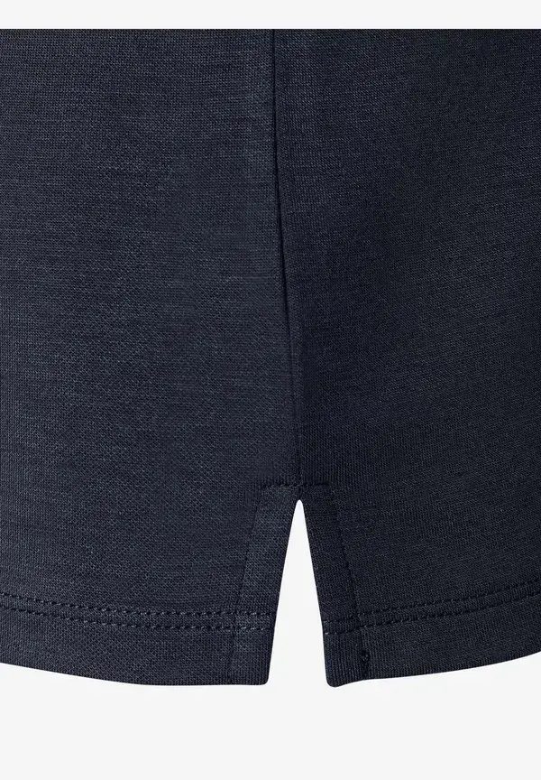 More & More T-Shirt Mit Zierkante, Marine