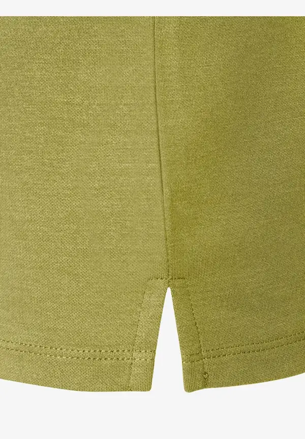 More & More T-Shirt Mit Zierkante, Soft Moss Green