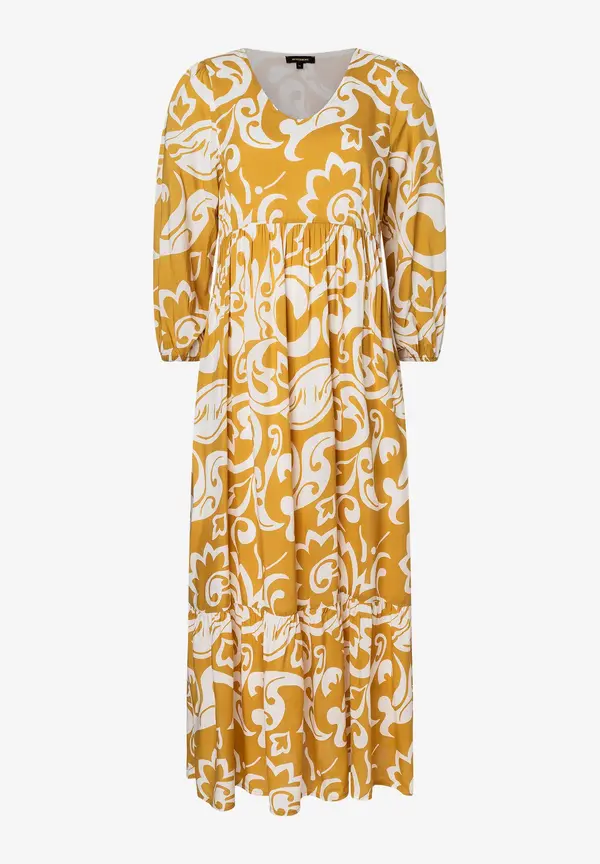 More & More Tunikakleid, Gelb/weiß, Sommer-Kollektion