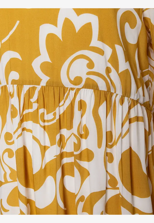 More & More Tunikakleid, Gelb/weiß, Sommer-Kollektion