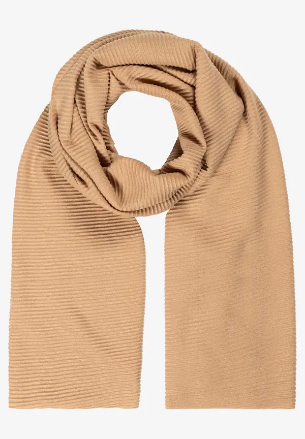 More & More Plissée-Schal, Beige Macchiato, Herbst-Kollektion
