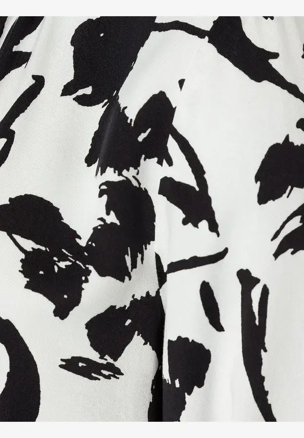 More & More Printbluse, Schwarz/ecru, Frühjahrs-Kollektion