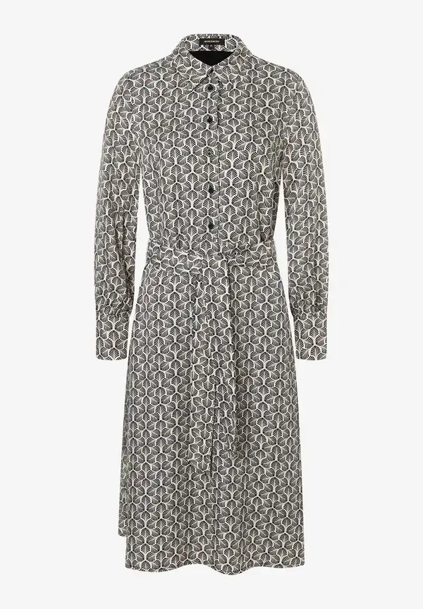 More & More Printkleid, Beige/schwarz, Herbst-Kollektion