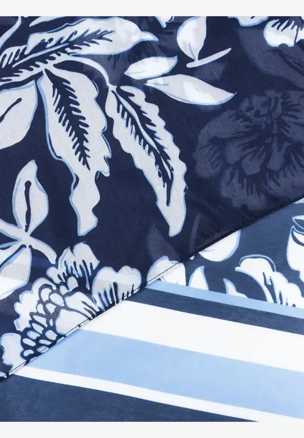 More & More Printschal, Marine/weiß, Frühjahrs-Kollektion