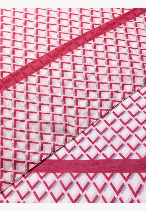 More & More Printschal, Rot/rosa/ecru, Herbst-Kollektion