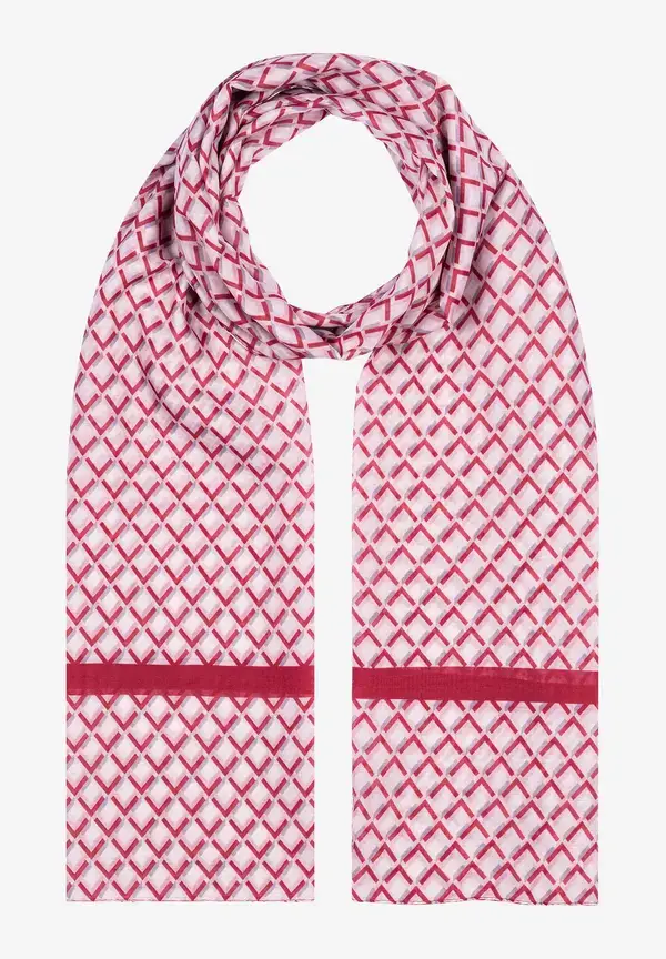 More & More Printschal, rot/rosa/ecru, Herbst-Kollektion