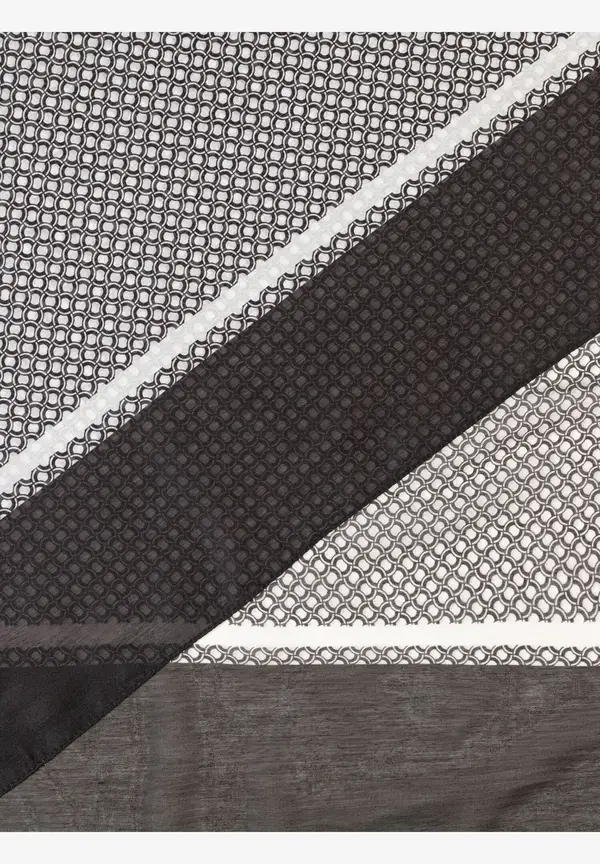 More & More Printschal, Schwarz/beige/ecru, Herbst-Kollektion