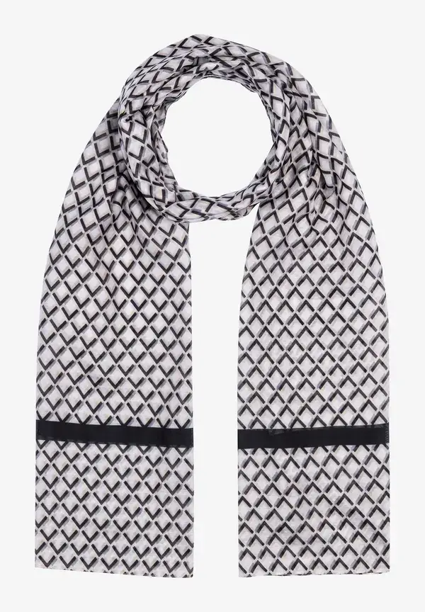 More & More Printschal, Schwarz/beige/ecru, Herbst-Kollektion