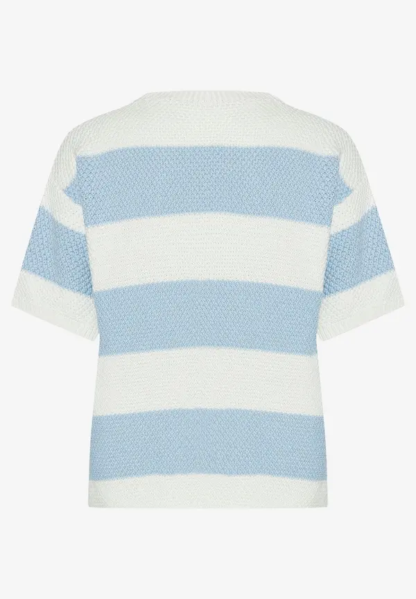 More & More Pullover, Hellblau/ecru, Frühjahrs-Kollektion