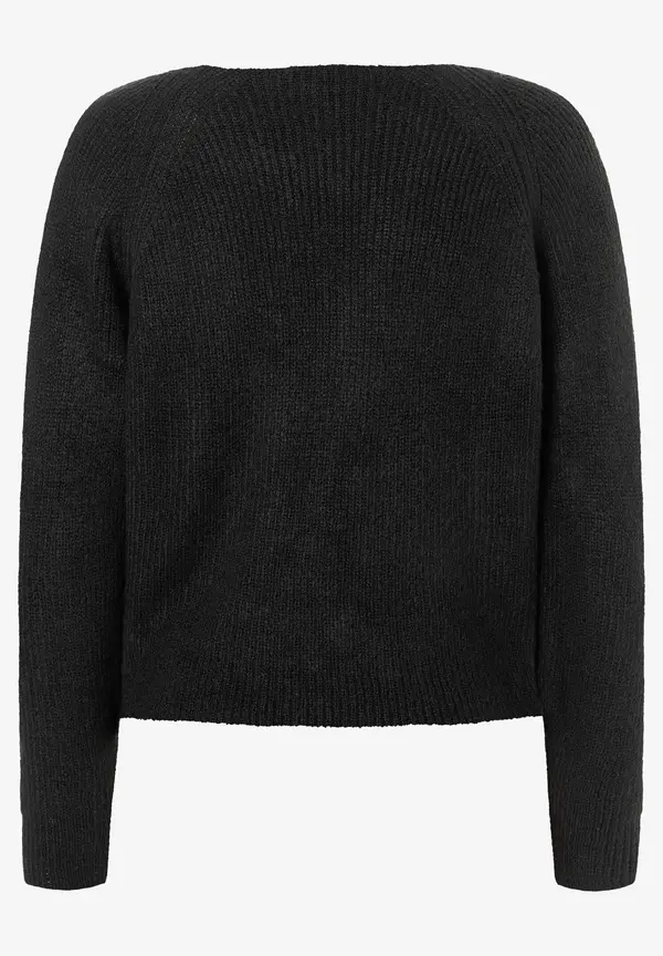 More & More Pullover Mit Knotendetail, Schwarz, Herbst-Kollektion